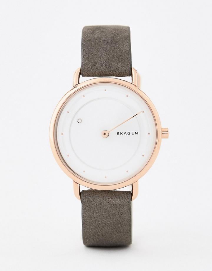 Skagen Skw2739 Horisont Leather Watch 36mm - Gray