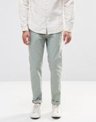 Pull & Bear Slim Chinos In Pale Green - Green