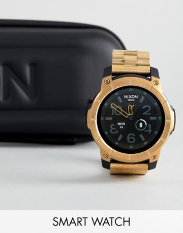 Nixon Mission Ss Bracelet Smart Watch In Gold - Gold