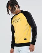 Fila Black Velour Sweatshirt - Yellow