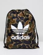 Adidas Originals Gym Bag In Camo Cd6099 - Green