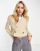 Vero Moda Aware Tailored Cropped Blazer In Beige - Part Of A Set-neutral