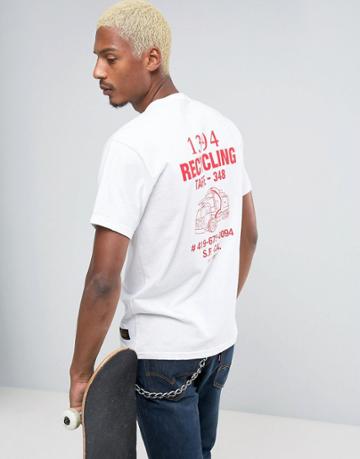 Levis Skateboarding T-shirt With Back Print In White - White