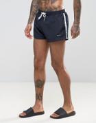 Nicce London Taping Swim Short In Navy - Navy