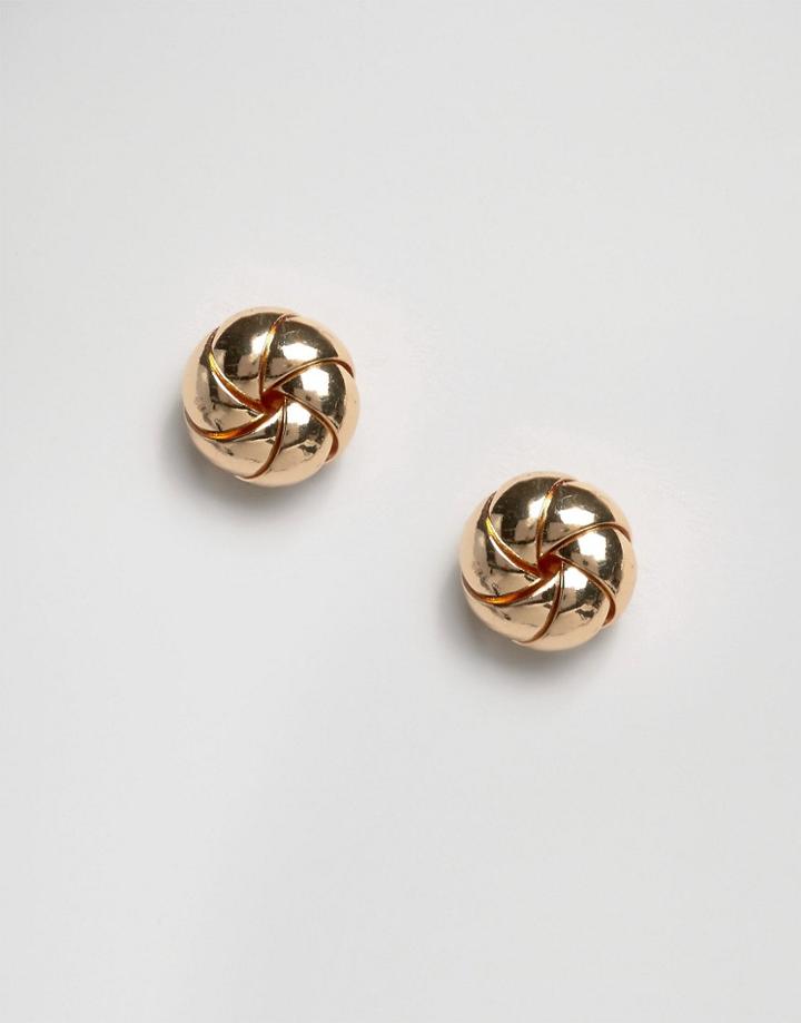 Asos Donut Stud Earrings - Gold