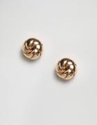 Asos Donut Stud Earrings - Gold