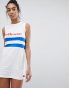 Ellesse Heritage Basketball Dress With Contrast Stripe And Logo - White