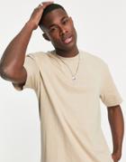 Topman Oversized T-shirt In Light Stone - Stone-neutral