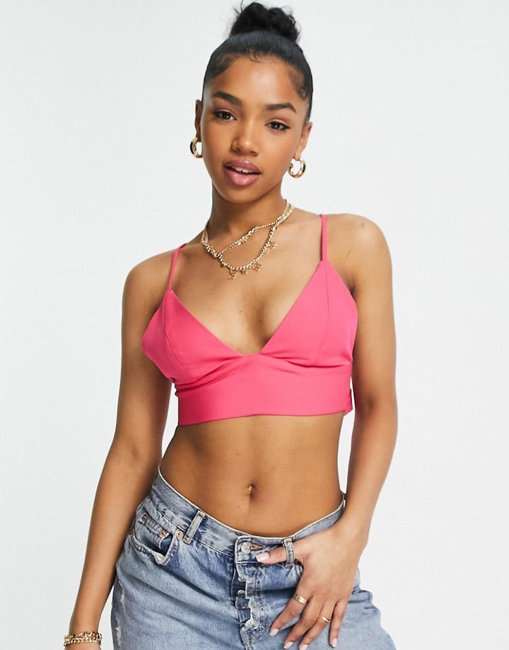 Lola May Tie Back Cropped Cami Top - Part Of A Set-pink
