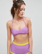 Lolli Bandeau Bikini Top - Purple