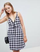 Boohoo Check Mini Dress - Multi