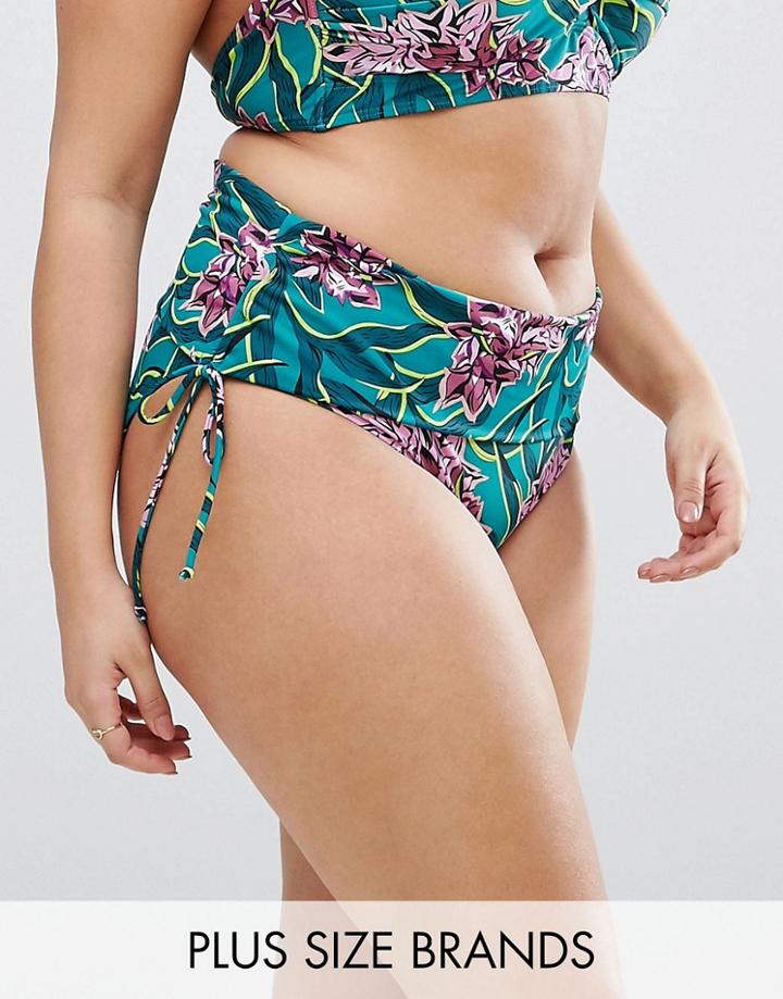 Junarose Floral Tie Side Bikini Bottoms - Multi