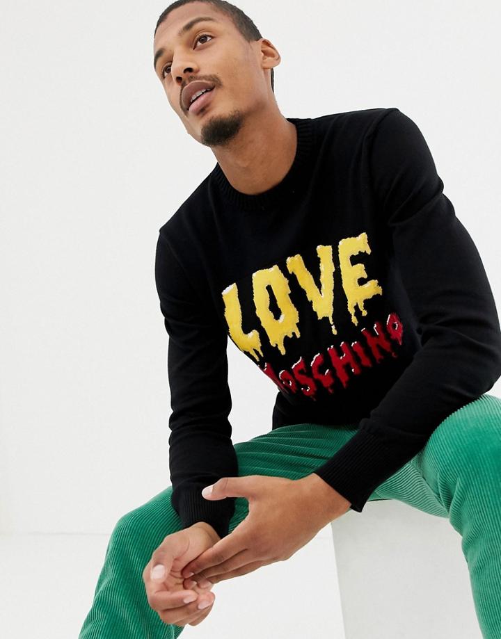 Love Moschino Melting Sweater - Black