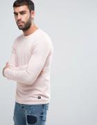 Pull & Bear Lightweight Knitted Sweater In Light Pink - Pink