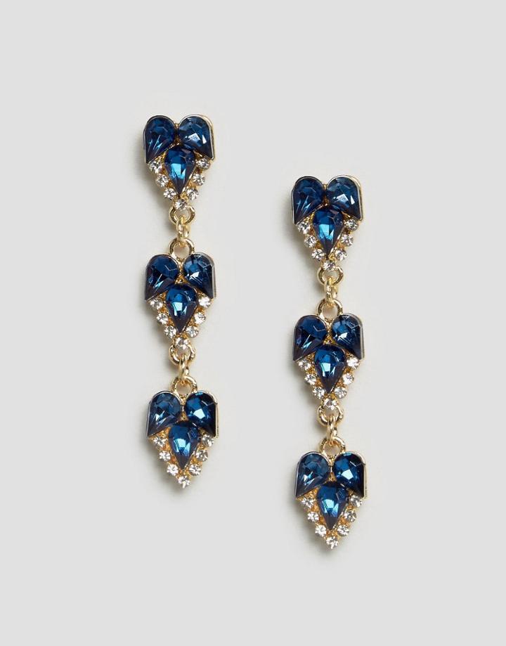 Johnny Loves Rosie Multi Gem Drop Earrings - Silver