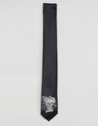 Noose & Monkey Tie With Placement Skull - Gray