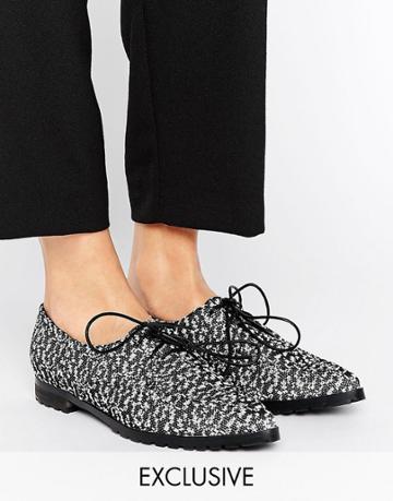The March Lace Up Point Flat Shoes - Multi
