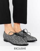 The March Lace Up Point Flat Shoes - Multi