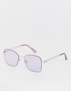 Aj Morgan Square Sunglasses In Lilac