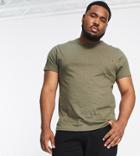 French Connection Plus Pocket T-shirt In Khaki-green