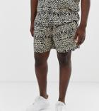 New Look Plus Two-piece Shorts In Leopard Print - Brown
