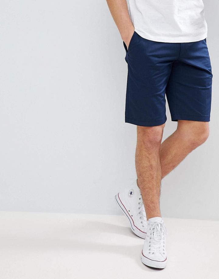 Hugo Slim Fit Chino Shorts In Navy - Navy