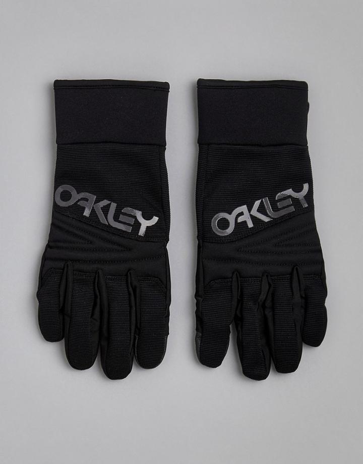 Oakley Snow Factory Park Gloves Etip Logo In Black - Black