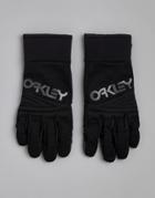 Oakley Snow Factory Park Gloves Etip Logo In Black - Black
