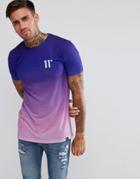 11 Degrees Muscle T-shirt In Purple Fade - Purple
