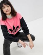 Adidas Originals Colorado Paneled Sweatshirt In Black And Pink - Black