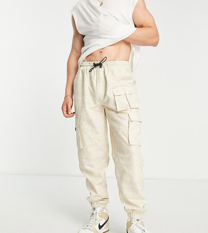 South Beach Man Utility Pocket Cargo Pants In Gray