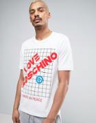 Love Moschino Grid Logo T-shirt - White