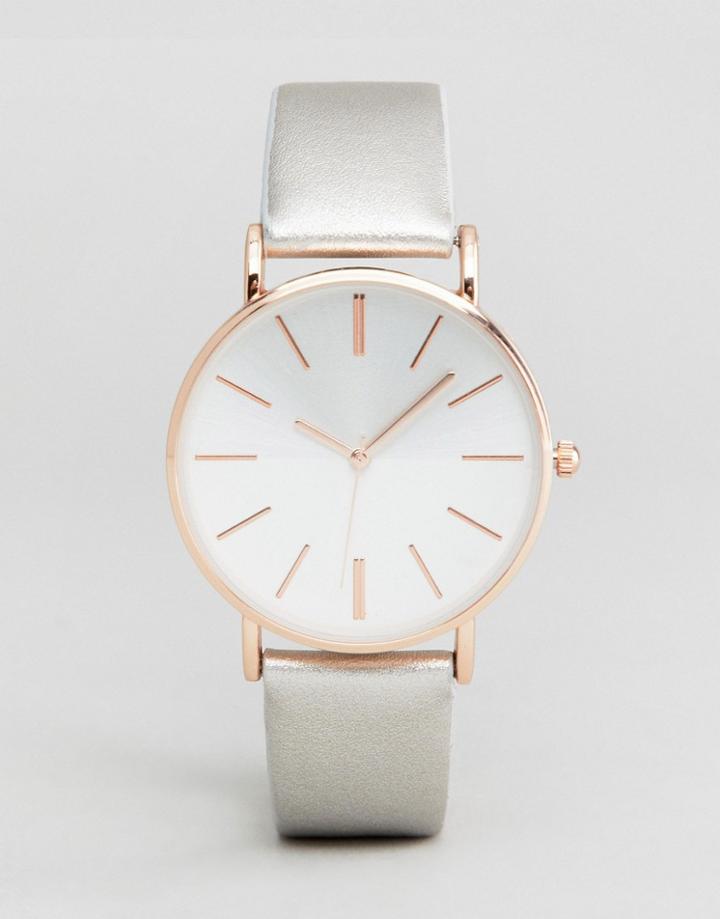 New Look Silver Split Dial Watch - Silver