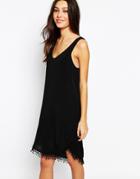 Esprit Crochet Hem Dress - Black