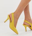 Glamorous Exclusive Yellow Sling Back Heeled Shoes