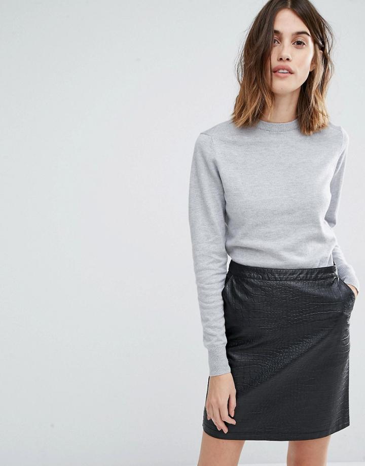 Warehouse Crew Sweater - Gray