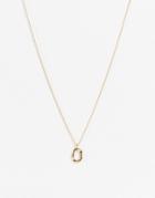 Designb London Necklace With Molten Circle Pendant In Gold