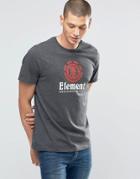 Element Verical Logo T-shirt Charcoal Heather Regular Fit - Gray