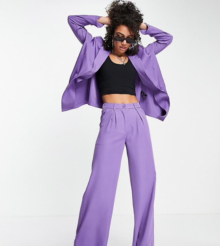 Reclaimed Vintage Inspired Tailored Pants In Purple