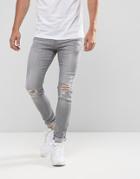 Brooklyn Supply Co Skinny Jeans Venice Bleach Out Wash - Blue
