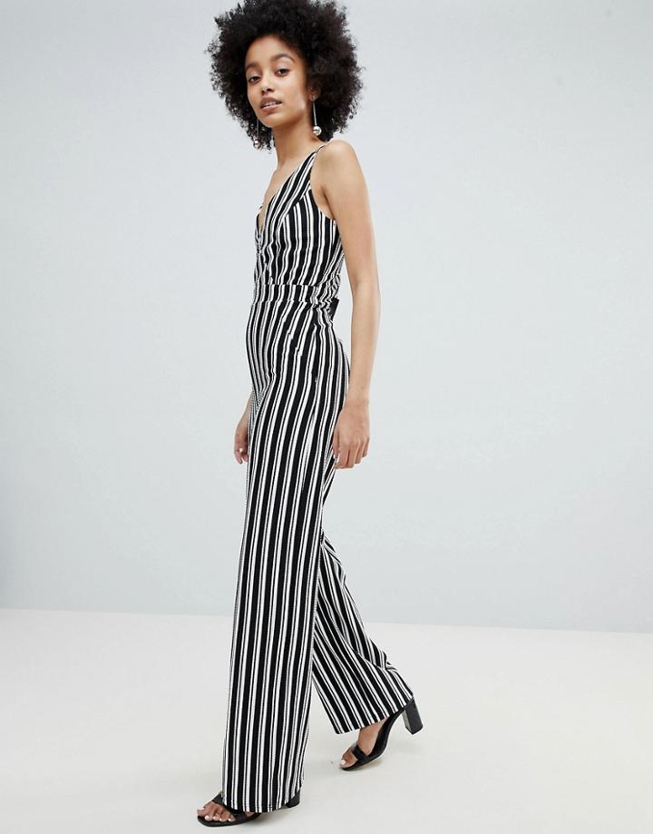 Miss Selfridge Stripe Wide Leg Cami Jumpsuit - Multi