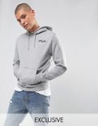 Fila Black Hoodie With Small Logo In Gray Exclusive To Asos - Gray