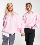 Reclaimed Vintage Inspired Unisex Sweatshirt With New York Graphic In Washed Pink