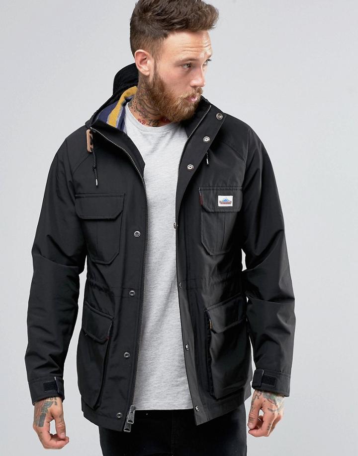 Penfield Kasson Hood Mountain Parka Blanket Lining - Black