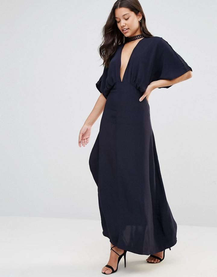 Foxiedox Jasmine Wrap Dress - Navy
