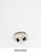 Reclaimed Vintage Ace Of Spades Ring In Silver - Silver