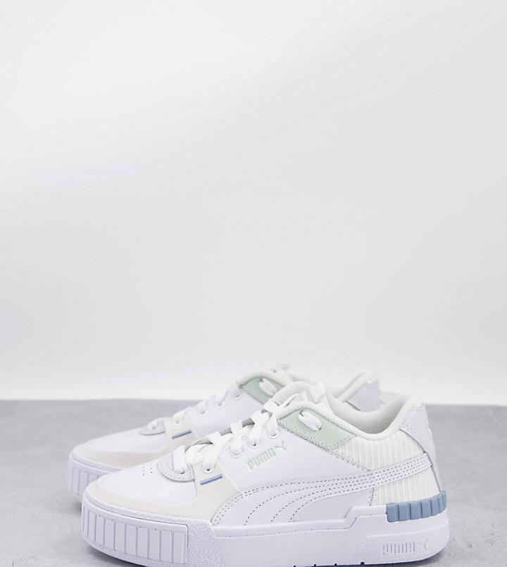 Puma Cali Sport Sneakers In Off White With Patchwork Details - Exclusive To Asos