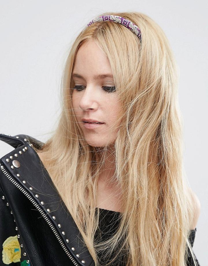 Asos Twist Festival Bead Headband - Multi