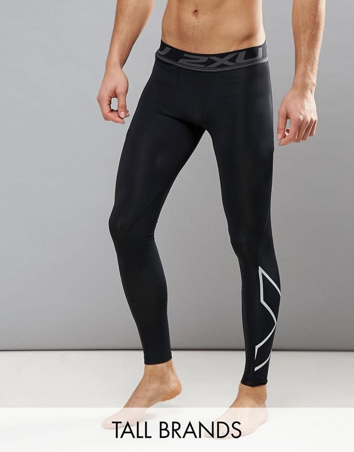 2xu Tall Accelerate Compression Tights In Black Ma4476b - Black