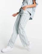Kickers Straight Leg Jean In Vintage Gingham Denim-blues
